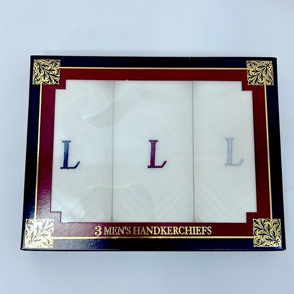 Men’s Monogrammed Handkerchief Set - Picture 1 of 5